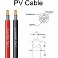thumbnail image 2 of Solar panel extension cable 12 awg 5m red and black with mc4 connectors, 2 of 4