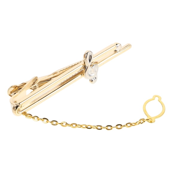 WEUVEB Mens Tie Clip Music Note Shape Copper 1Pcs Holds Tie in Place For Anniversaries Banquets
