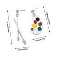 thumbnail image 3 of QIQUWOHUL Personalized And Interesting Paintbrush Drawing Board Earrings Retro Literary And Artistic Temperament Asymmetrical Earrings, 3 of 9
