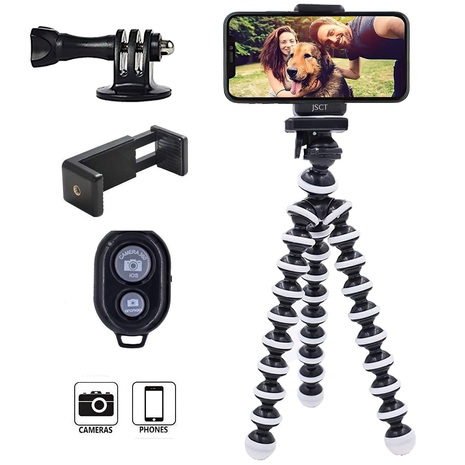 Tripod Stand w/o Phone Holder Octopus Small Adjustable Mount for Camera Use Only 