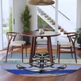 thumbnail image 3 of Nautical Anchor Round Area Rug 6Ft Washable Circle Rugs for Bathroom Office, Vintage Navy Blue Wooden Boards Country Non-Slip Carpet Floor Mats Indoor Outdoor Carpet Runner Aesthetic Home Decor, 3 of 8