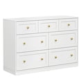 thumbnail image 5 of Heynemo Dresser for Bedroom with 7 Drawers, Wood Drawer Organizer for Bedroom, Living Room, Hallway, White, 5 of 9
