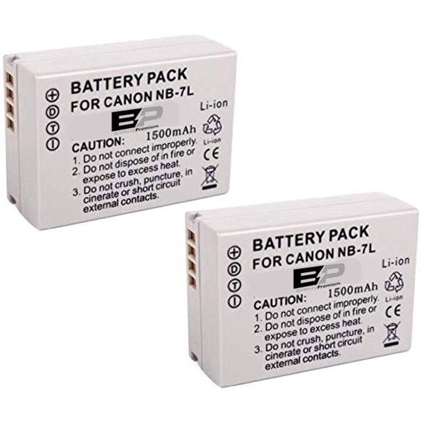 BP 2Pack NB7L Batteries for Canon PowerShot G10, G11, G12, SX30 is