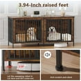 thumbnail image 4 of Amlancher Dog Crate Furniture for 2 Large Dogs, 78inch Heavy Duty Dog Kennel Furniture, Rustic Brown, 4 of 7