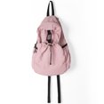 thumbnail image 1 of Mochila Informal Color en Ligera Nailon Con Bolsillo Harajuku Color Rosa, 1 of 9