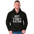thumbnail image 5 of Not Today Satan Funny Christian Joke Hoodie Sweatshirt Women Men Brisco Brands X, 5 of 6