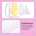 thumbnail image 5 of 5pcs Multi-Function Sewing Rulers Set for Fabric Cutting and Crafting with Fashion Design Templates, 5 of 8