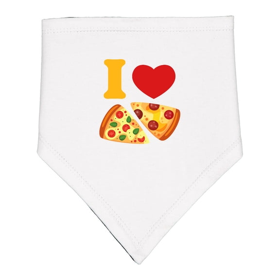 Inktastic I Love Pizza Baby Bandana Bib