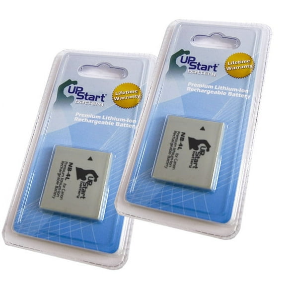 2x Pack Compatible Canon SD750 Battery - Compatible for Canon NB-4L Digital Camera Battery (890mAh, 3.7V, Lithium-Ion)