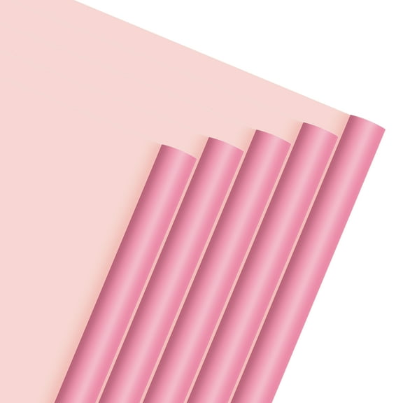 Uxcell 20 Sheets Flower Wrapping Paper, 21.5" x 21.5" Waterproof Floral Bouquet Wrapping Papers Florist Supplies for Wedding Party Gift Packaging DIY Crafts, Rose Red/Pink