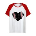thumbnail image 3 of Birdeem T-Shirts Imprimés de Baseball pour Femmes, Mode d'Été, Col Rond, Manches Courtes, Loisirs, 3 of 4