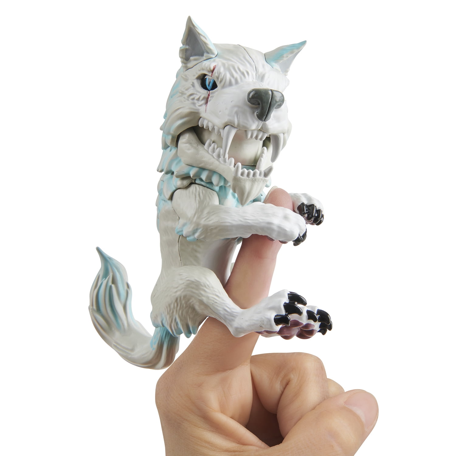 WowWee Untamed Sabre Tooth Tiger by Fingerlings Silvertooth Interactive Toy 