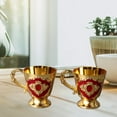 thumbnail image 3 of 2 Copas De Vino Europeas Vintage, Copas De Vino Doradas, Copa De Metal Retro, Taza Para Beber De aleación De Zinc En Relieve Para El Hogar, Cocina,, 3 of 7