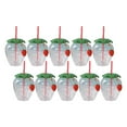 thumbnail image 3 of Botella para beber,Vaso para beber con forma de fresa Botella para beber,Bonita taza con y forma de fresa para el verano,Vasos de fresa para regalos de fiesta de Llavero transparente, 3 of 8