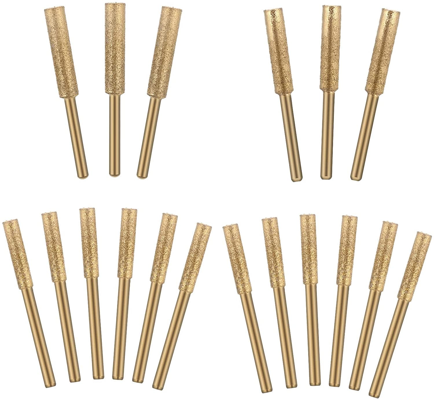 18pcs Diamond Chainsaw Sharpener Burr Stone Sharpening Tool4m m, 4.8mm