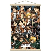 Attack on Titan - Collage Wall Poster with Wooden Magnetic Frame, 22.375" x 34"