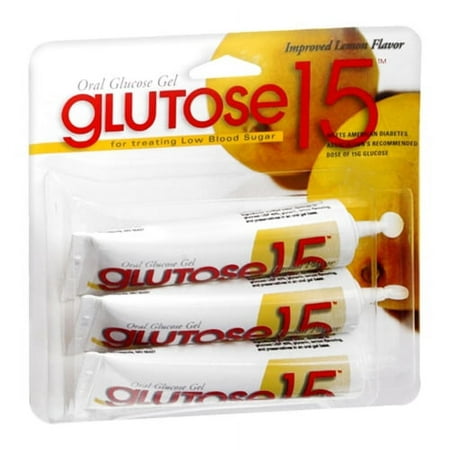 Glutose 15 Oral Glucose Gel In A Tube, With Lemon Flavor - 3 Ea, 6 Pack
