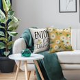 thumbnail image 4 of Spring Pillow Covers 18x18 Set of 4 Daisy Home Sweet Home Yellow Throw Pillows Decorative Pillow Cases Summer Seasonal Farmhouse Decorations for Home Sofa Couch, 4 of 6