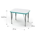 thumbnail image 2 of Tot Mate Versa Adjustable Height Kids Desk Table, Short Size (Shadow Elm Gray, 14 - 23" H), 2 of 5