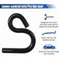 thumbnail image 3 of Automotive 6007 Lower Control Arm Prying Tool, Lower Ball Joint Pry Tools Designed for 7/8" Diameter Pry Bar, Specialty Suspension Bushing Tool Vehicle Control Arm Helper Remover (Black), 3 of 6