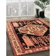thumbnail image 3 of Ahgly Company Machine Washable Indoor Square Traditional Mango Orange Area Rugs, 3' Square, 3 of 7