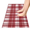 thumbnail image 5 of Dailycode Red and White Plaid Bathroom Rugs Non Slip Absorbent Soft Plush Quick Dry Bath Mat, 39"x20", 5 of 8