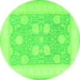 thumbnail image 1 of Ahgly Company Indoor Round Oriental Green Traditional Area Rugs, 3' Round, 1 of 1