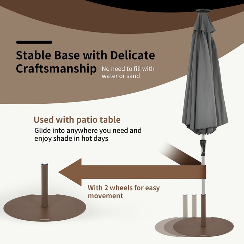 Aimee Lii 50 lbs Umbrella Base Stand with Wheels for Patio, Outdoor Umbrella Stand Aimee Lii 50 lbs Umbrella Base Stand with Wheels for Patio, Outdoor Umbrella Stand