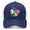 Navy-blue-orange, variant on 250 Anniversary USA hat, Patriotic Baseball Cap, Eagle & Liberty, Bald Eagle Patriotic Baseball Cap