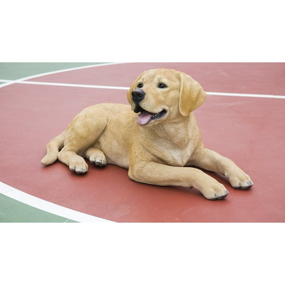 Hi- Line Gift 87690 Decorative Labrador Retriever Lying Down Yellow Dog Statue