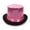 Pink, variant on Womens Hat Unisex Tall British Gentleman Jazz Magician Sequin Rain Silk Bowler Hat Blue One Size