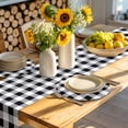 thumbnail image 4 of Vintage Farmhouse Round 15 Inch Placemats Set of 2, Black and White Checkered HeatResistant Non Slip Place Mats for Dining Table, Wipeable Braided Kitchen Table Mats for Housewarming, 4 of 9