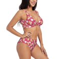 thumbnail image 2 of Rocae Piggy Sunflower for Bikini Set for Women Two Piece Sexy High Swimsuits Split Crossover Bikini XX-Large, 2 of 9