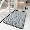 thumbnail image 2 of sruoe Bath Rugs, Bath Mats for Bathroom Floor, Bathroom Rugs, Non Slip WaterAbsorbent Stain Resistant Bath Mats, Polyester Mat, Bathroom Door Mat Household Use, Gray, 2 of 5