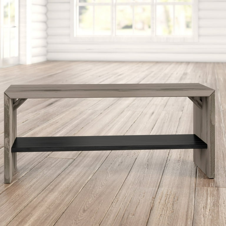 Arocho solid wood shelves on sale storage bench