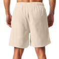 thumbnail image 4 of WTOBBY Men's Vintage Corduroy Bermuda Shorts, Textured Loose Fit Solid Color for Casual Sports Retro Look ,Beige XL, 4 of 4