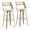 Cream/Zebra Wood, variant on LumiSource Cecina Bar Stools, Zebra/Cream, Set Of 2 Stools