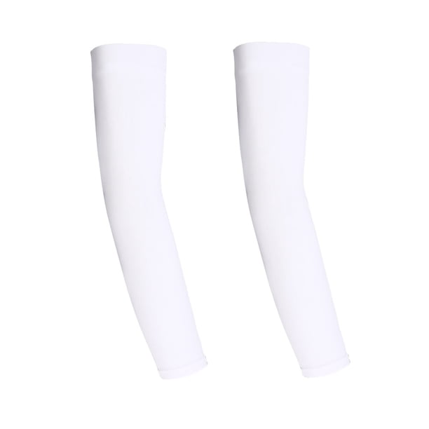 Sywqhk 2 uds mangas de brazo para deportes al aire libre transpirable Anti UV ciclismo codera (blanco) Sywqhk Alta Calidad