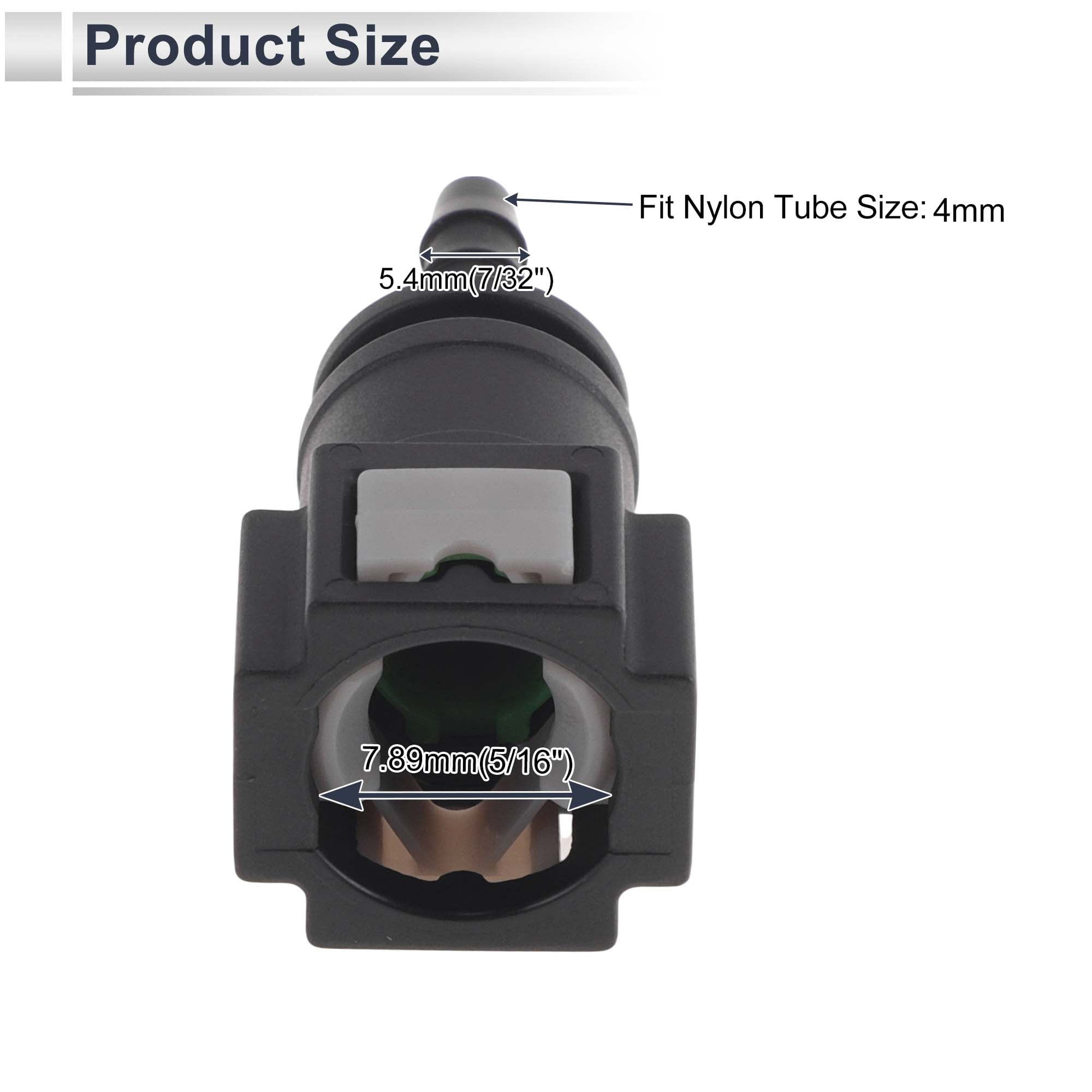 Unique Bargains Fuel Line Quick Connector for 5/16" SAE Male Connector Plastic Black Gray
