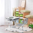 thumbnail image 4 of Escritorio Infantil Costway Con Silla de Lectura Ajustable 66 x 47 x (54) - 76 cm Gris, 4 of 8