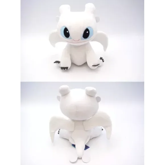 How To Train Your Dragon 3 Toothless Light Fury Plush Doll with Tag 25cm