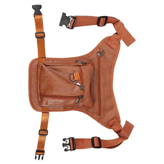 KAKOWELY 1Set Dark Brown Pu Sleek Waist Pack for Men with Multi Functional Design for Outdoor Use