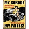 thumbnail image 1 of ORUYROP My Garage My Rules Hot Rod Garage Rat Rods Retro Muscle Car Decor Metal Tin Sign Wall Signs Hall Garage Poster TIN Sign 7.8X11.8 INCH, 1 of 1
