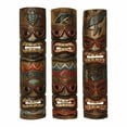 thumbnail image 2 of Zeckos Hand Carved Wood Double Tiki Mask Animal Totem 24 inch Set of 5, 2 of 10