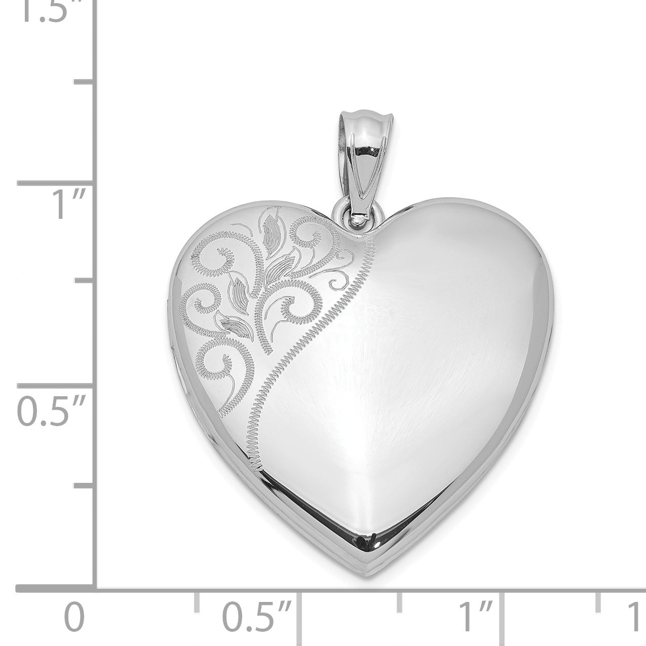 925 Sterling Silver 20mm Gold Plated Textured Polish Swirl Heart Locket Pendant 