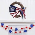 thumbnail image 3 of Independence Day Decorative Garland Props, Star Stripe Printing Cloth Art Wreath Festival Door Wall Hanging Ornament, 3 of 7