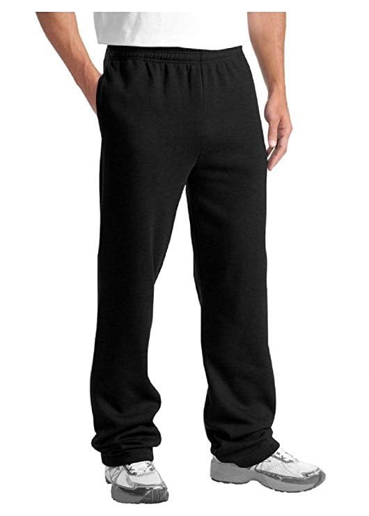 JMR - JMR Men's Fleece Sweat Pants, Elastic Waistband/Open Bottom