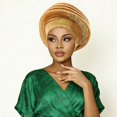 thumbnail image 6 of Slccxzc Gold Accent Pre Tied Turban Hat, Twisted Braid Head Wrap for Women, 6 of 7