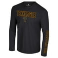 thumbnail image 2 of Men's Colosseum Black Tennessee Volunteers Color Pop Active Blend 2-Hit Long Sleeve T-Shirt, 2 of 3