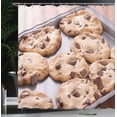 thumbnail image 4 of Ambesonne Cookie Shower Curtain, Chocolate Snacks on a Tray, 69"Wx70"L, Multicolor, 4 of 5
